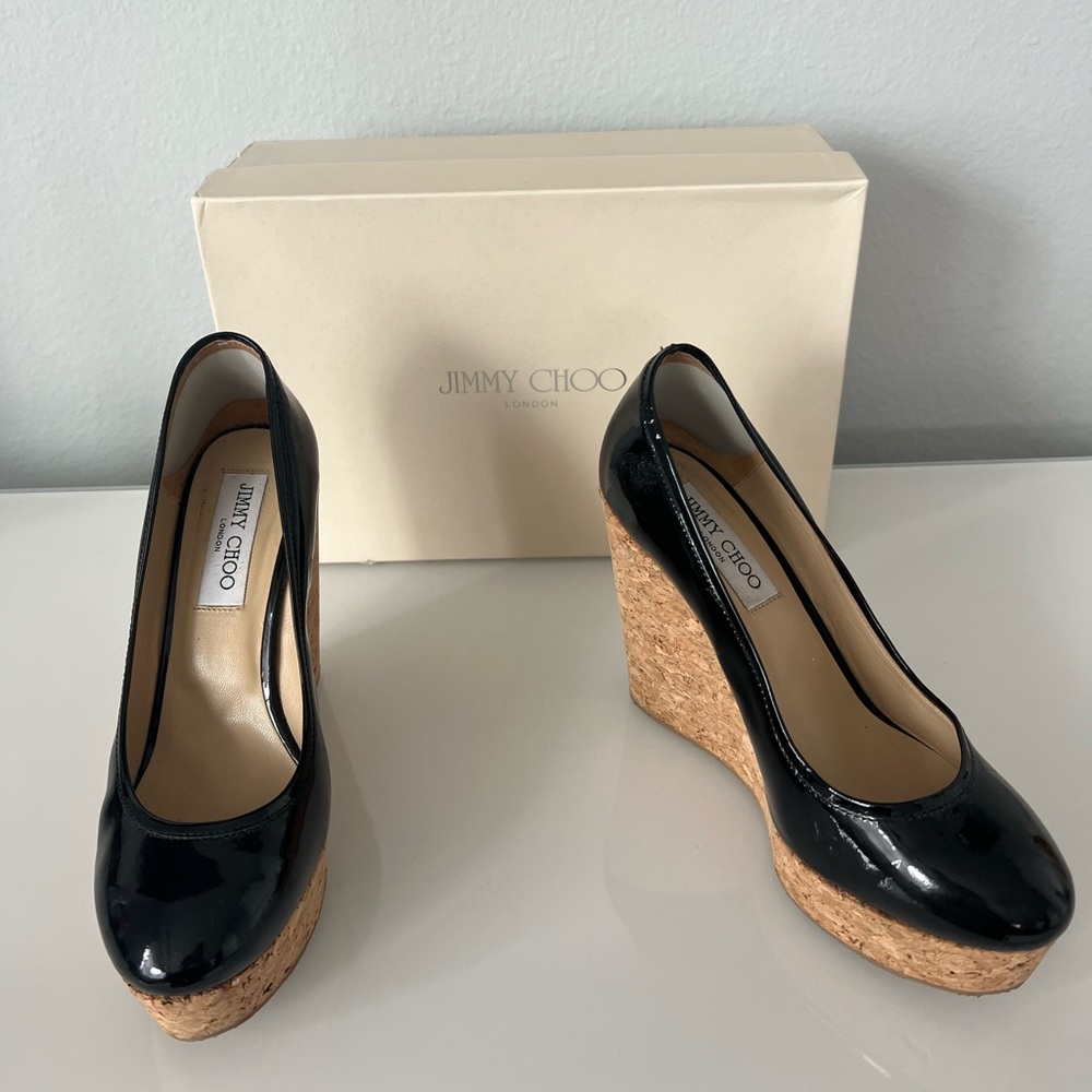 EUC Jimmy Choo Wedges w/ Box and Dust Bag